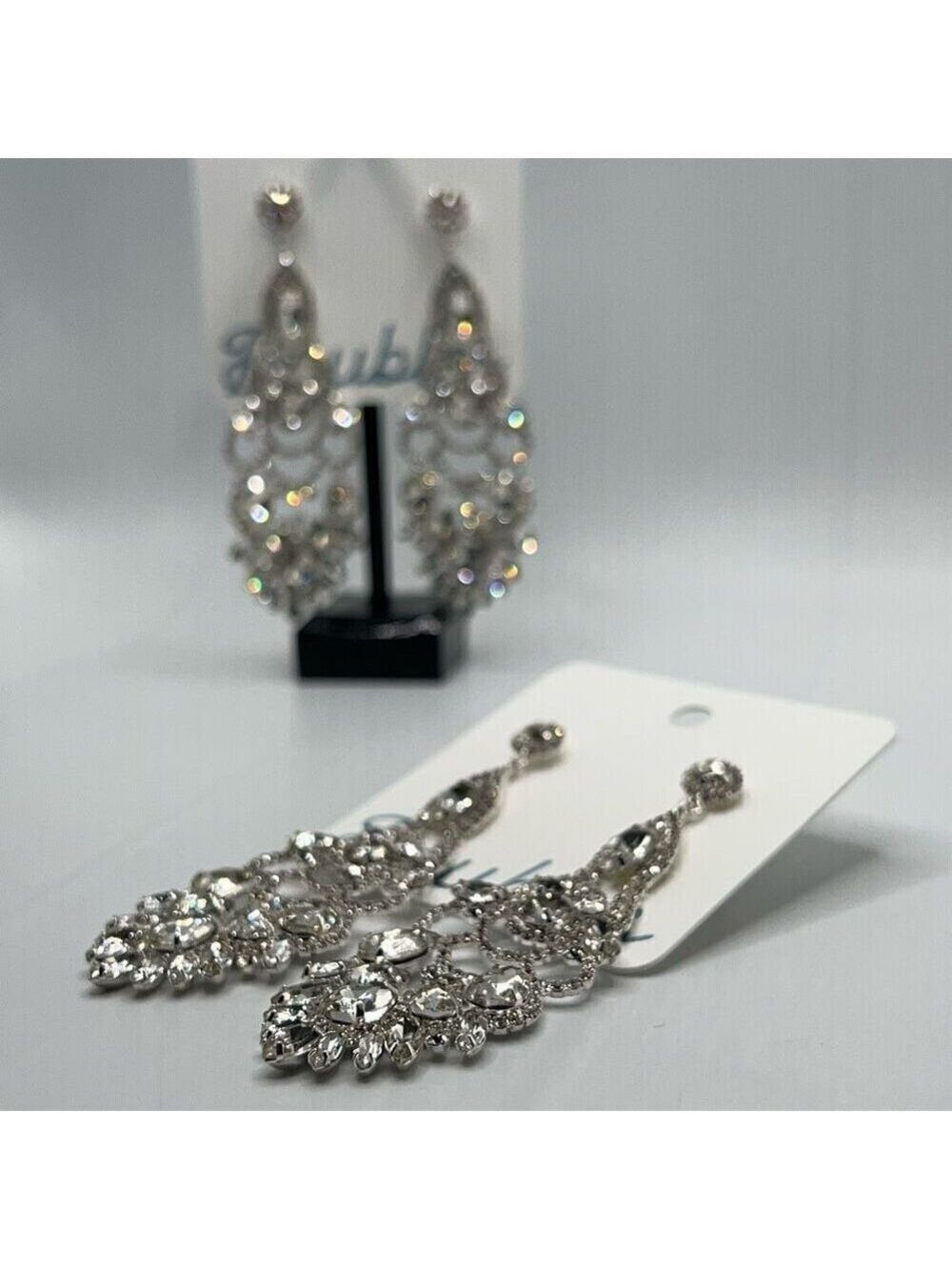 Baubles Silver Austrian Crystals Dangle Earrings
